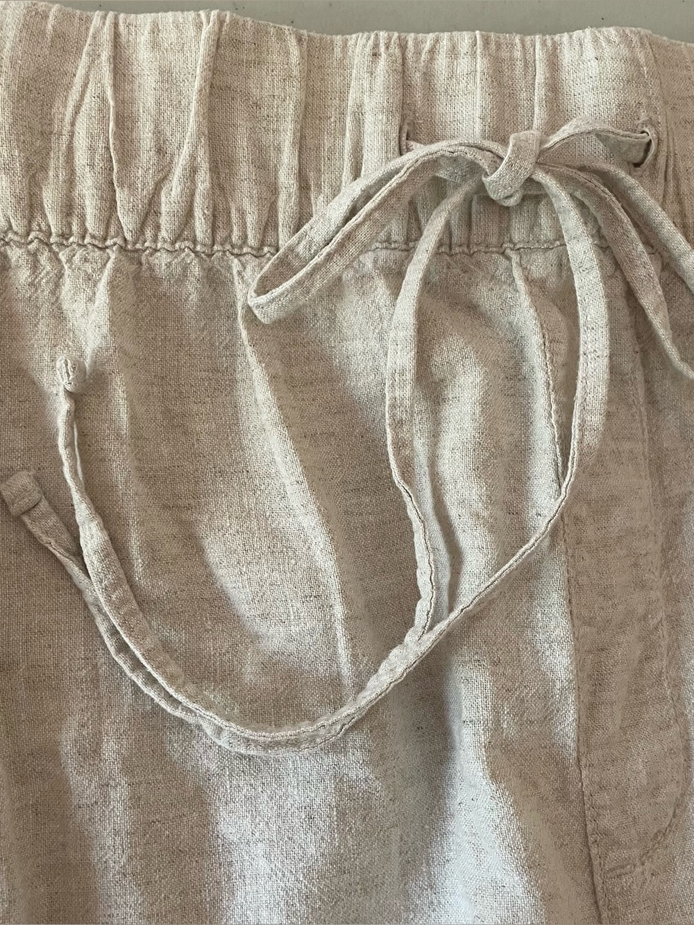 Lane Bryant Linen Wide Leg High Rise Oatmeal Beige Pants Trousers Plus Size 22 - Picture 11 of 13